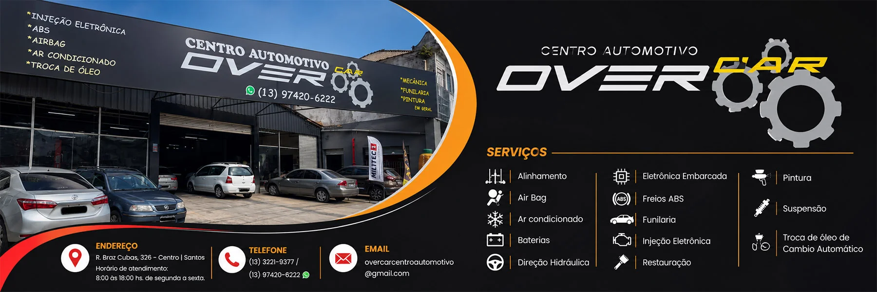 Banner Centro Automotivo Overcar